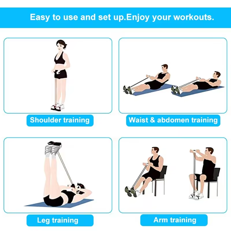4-Tube Resistance Bands Yoga P - огляд і ціна Pilates Yoga Board