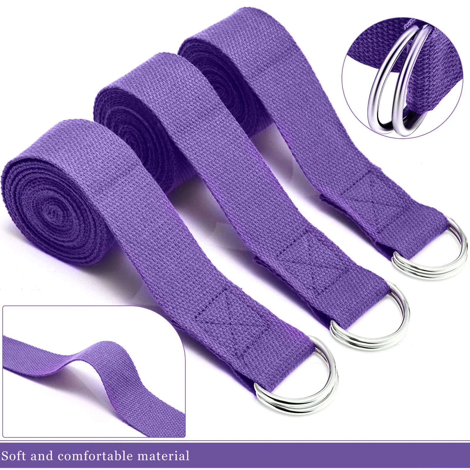 183*3.8cm Yoga Strap Cotton Ex - огляд і ціна Pilates Yoga Ring Exercises