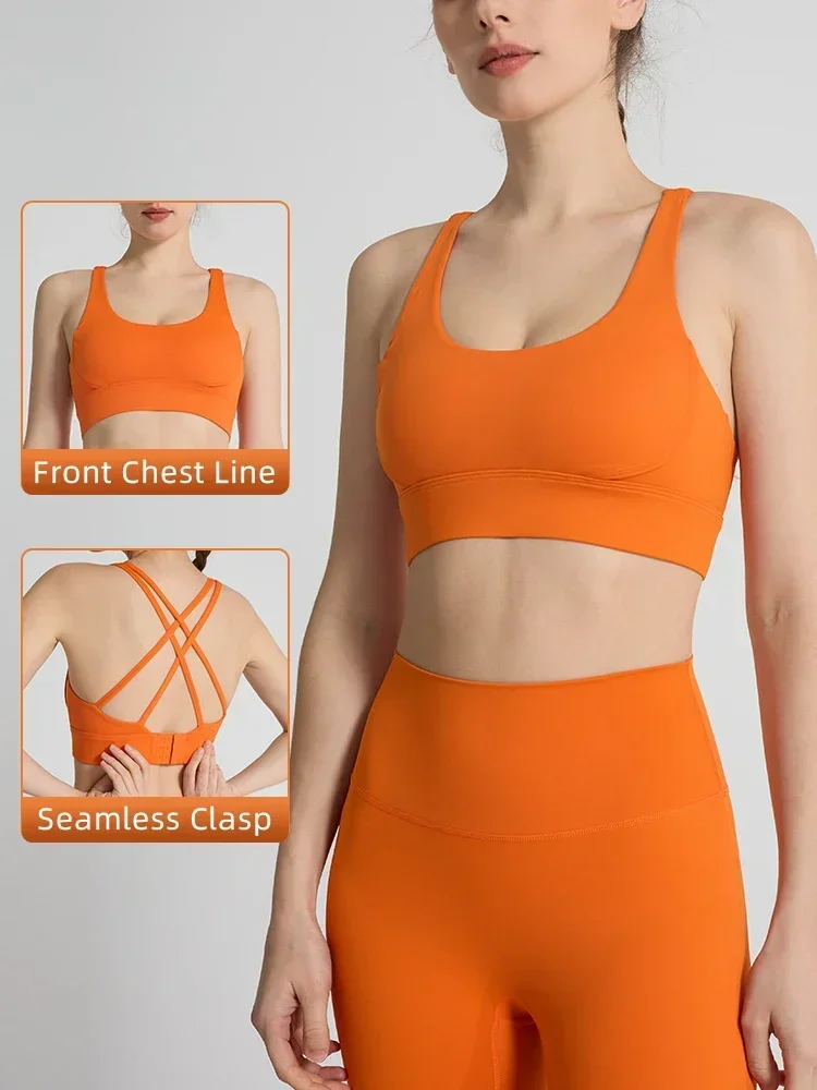 Solid Color Women's Sports Bra - огляд і ціна Pilates Yoga Top