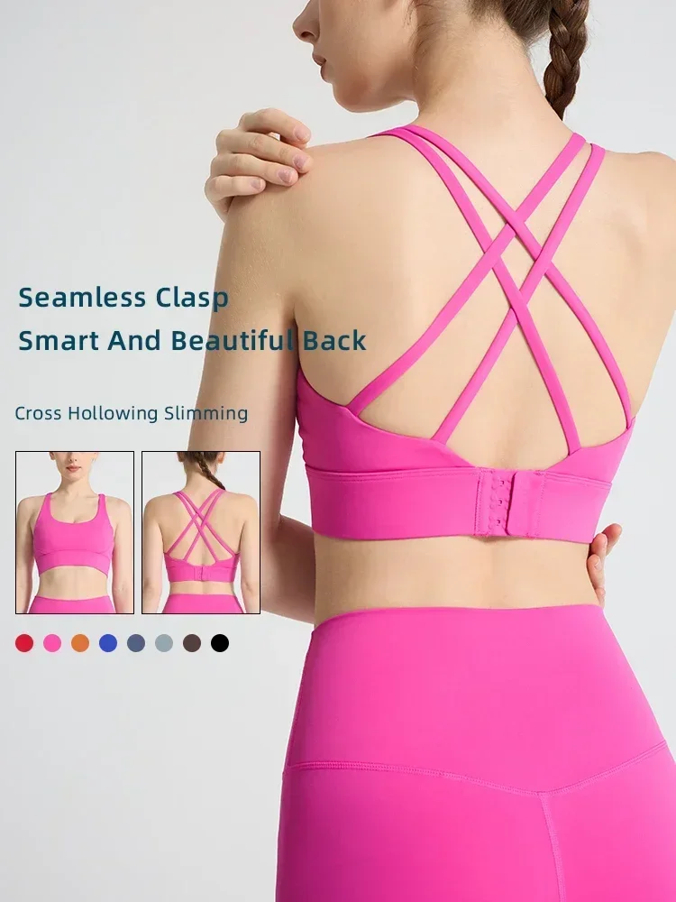 Solid Color Women's Sports Bra - огляд і ціна Pilates Yoga Top