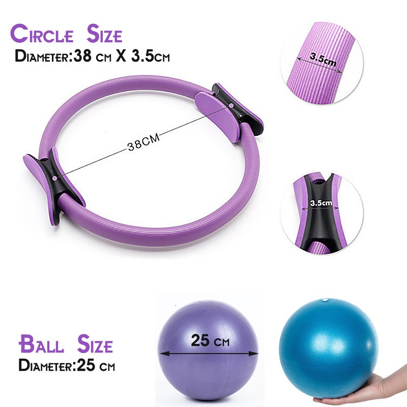 25cm Yoga Pilates Ring Set wit - огляд і ціна Pilates Yoga Resistance Ring